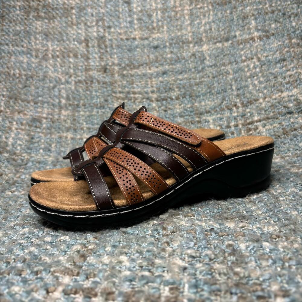 Pierre Dumas Tasha Pewter Low Heel Slip On Sandals